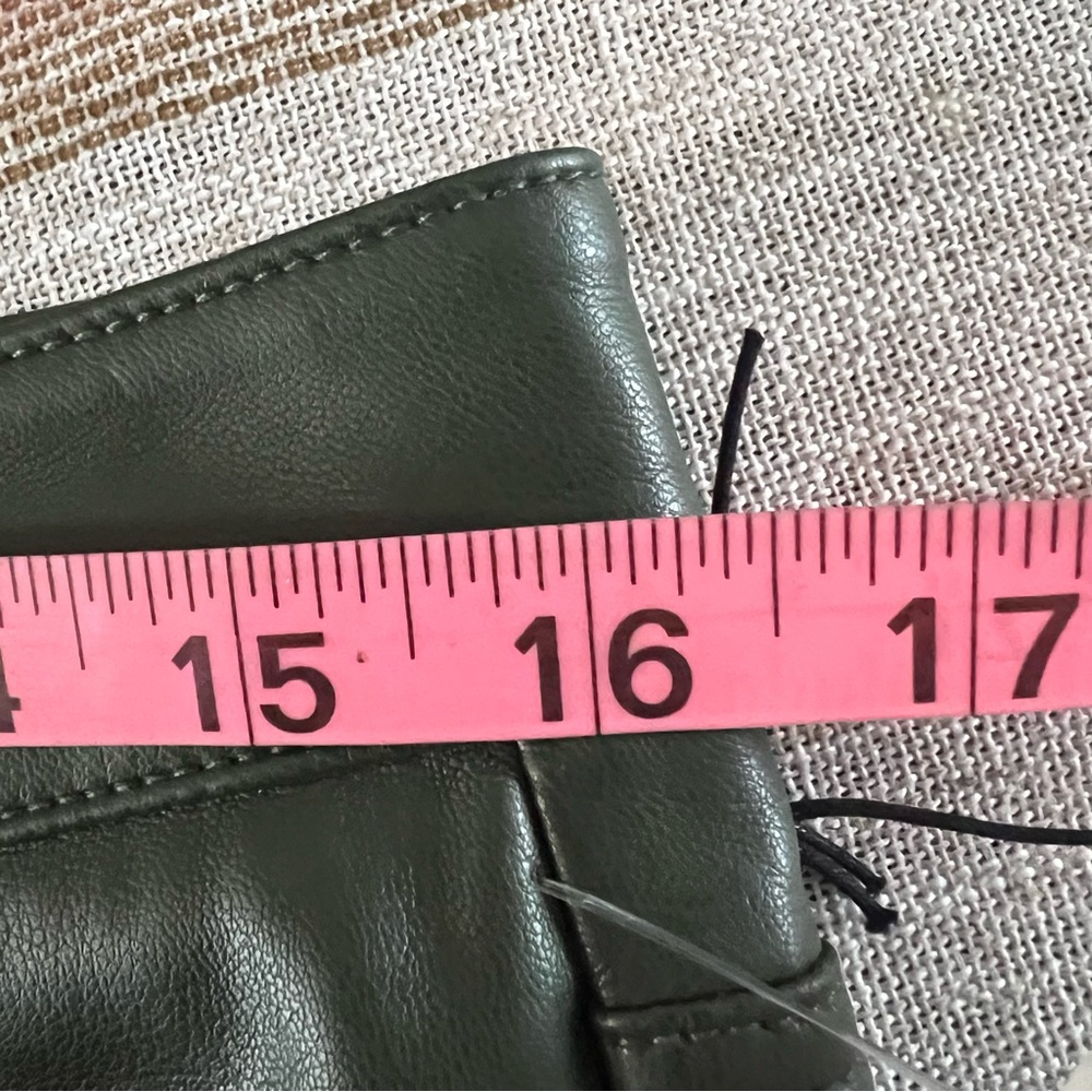 Joe’s jeans Faux leather wide leg high waist ankle jeans pants 31 Hunter Green - Picture 10 of 12
